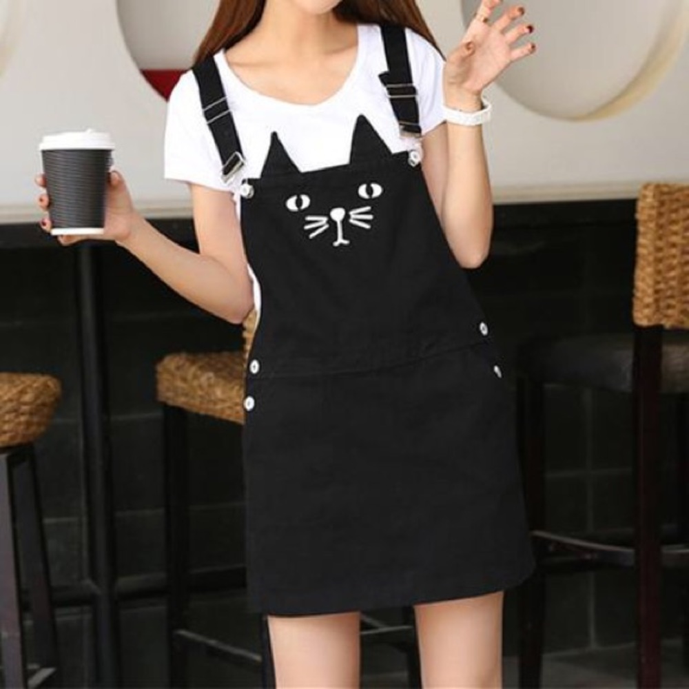 Black Cat Suspender Dress